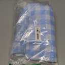 New Creations Fabric & Foam Inc, Polyester Poplin Gingham Checkered Rectangular Tablecloth (White & Light Blue, 60" Wide x 120" Long)