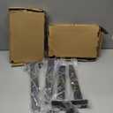 10 Pack - 12 inch Black Hidden L Shelf Bracket (1/5 Inch Thicked) Iron Floating Shelf Brackets Rustic Industrial Metal Brackets for Shelf Support