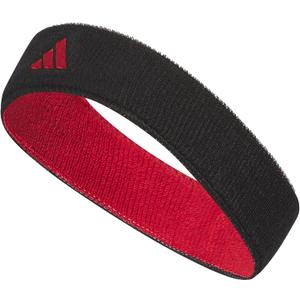 Adidas Unisex Interval Reversible Headband  Athletic Sports Sweatband (One Size, Black/Team Power Red)