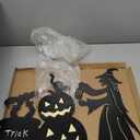 Aesto Halloween Yard Signs Outdoor Decorations, 3 Pack Witch and Pumpkin Shaped Metal Lawn Signs Waterproof Glow in The Dark for Garden, Walkway, Patio, Porch Outside Decor