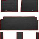 Car Floor Mats Custom Fit for Dodge Grand Caravan/Chrysler Town & Country (Stow'n Go Only) 2008-2018 3 Rows Odorless Washable Heavy Duty Rubber (All Weather) Floor Liners Set Red