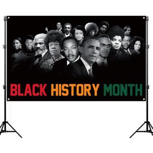 Nepnuser Black History Month Photo Booth Backdrop African American Festival Holiday Party Decoration Art Poster Indoor Outdoor Wall Decor (7x5ft)