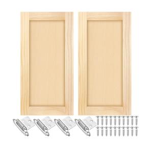 Cinnvoice 2 Pcs 12'' W x 24'' H Unfinished Pine Kitchen Cabinet Door Replacement with 4 Pcs Cabinet Hinges Wood Shaker Door Front Replacement for Kitchen, Bathroom, Vanity Cinnvoice 2 Pcs 12'' W x 24'' H Unfinished Pine Kitchen Cabinet Door Replacement with 4 Pcs Cabinet Hinges Wood Shaker Door Front Replacement for Kitchen, Bathroom, Vanity