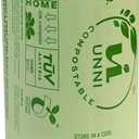 UNNI Compostable Trash Bags, 13 Gallon / 49.2 Liter, 50 Count, Extra Thick 0.9 Mil Tall Kitchen Food Scrap Bin Liners, Certified by BPI, CMA & OK compost HOME, Meets the ASTM D6400 Standard