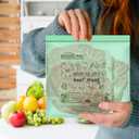BEIDOU-PAC Compostable Gallon Food Storage Freezer Bags, 50 Count | 2 Mil | 10.5" * 10.7", Freshness Easy Open Biodegradable, Eco-Friendly Reclosable Compost Zippper Bags