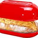 Oval Dutch Oven for Bread Baking, 6QT Enameled Cast Iron Oval Dutch Oven Pot with Lid and Dual Handles, Ceramic Sourdough Bread Baker with Bread Dome, Cooking, Frying, Non-stick Enamel Coated Cookware