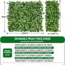 Expandable Fence Privacy Screen for Balcony Patio Outdoor,Decorative Faux Ivy Fencing Panel,Artificial Hedges (Single Sided Leaves)