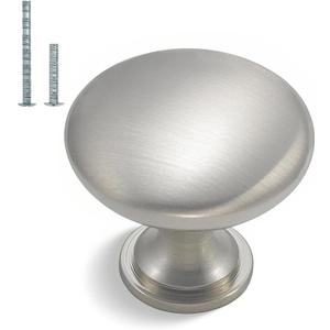 homdiy 30 Pack Cabinet Knobs Brushed Nickel Drawer Knobs - Solid Zinc Alloy Kitchen Pulls HD6050SNB Cabinet Hardware for Dresser Drawers