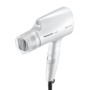 Panasonic nanoe Compact Hair Dryer with Oscillating Quick Dry Nozzle for HealthierLooking Hair, Folding Blow Dryer for Travel and Home, 3 Airflow Hairdryer Settings  EHNA2CW (White)