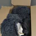 PetJett Calming Dog Bed Medium Size Dog - 30'' Donut Bed, Round Dog Bed, Anti-Slip & Washable Super Soft Fluffy Plush Round Bed, Anti-Anxiety Premium Comfort Pet Bed, Fits Dogs upto 45 lbs - Dark Grey