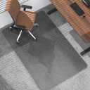 Blvornl Frosted Clear Chair Mat for High Pile Carpet and Hardwood Floor, 32.3"*53" Hard Material Chair Mat, Heavy Duty Computer Chair Mats for Rolling Chairs, Desk Floor Rug for Office and Home Grey