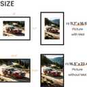 upsimples A2 Frame, Display Pictures 11.7x16.5 with Mat or 16.5 x 23.4 Without, Wall Hanging Photo Frames, Black, 1 Pack