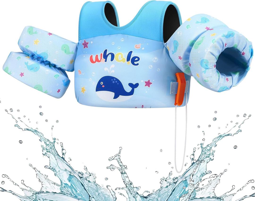 HeySplash Swim Vest for Kids, Toddler Pool Floaties, Children Swimming Vest with Adjustable Strap, Swim Jacket Water Wing Arm Float, Puddle Sea Beach Boat Jumper Boy Girl Baby (E Blue Whale, for kids 31-66 lbs) HeySplash Swim Vest for Kids, Toddler Pool Floaties, Children Swimming Vest with Adjustable Strap, Swim Jacket Water Wing Arm Float, Puddle Sea Beach Boat Jumper Boy Girl Baby (E Blue Whale, for kids 31-66 lbs)