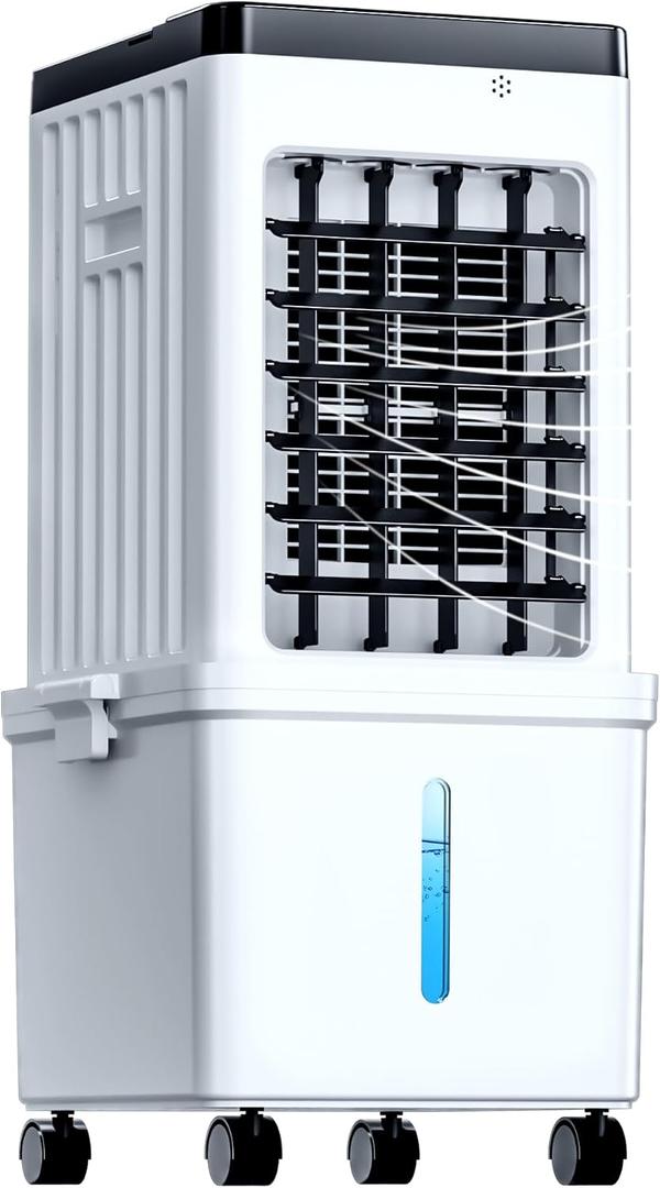 Portable Air Conditioners, Swamp Cooler Portable AC Unit for Home Use, Windowless Evaporative Air Cooler with 2.6 Ga Removable Water Tank, Fast Cooling Portable AC for Room, Bedroom, Office