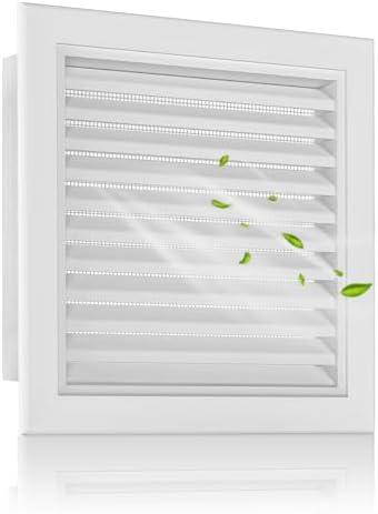 Zepoty 14" X 14" Paintable Gable Vent with Screen, Shed Vent for Improved Airflow & Heat Dissipation, Prevents Condensation, Ideal for Wall, Attic, and Shipping Container [Vent Opening: 12" x 12"]