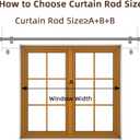 SMODBRODRE 2 Pack Curtain Rods for Window 32 and 48, Black 5/8 inch Splicing Single Window Curtain Rod Set with Brackets