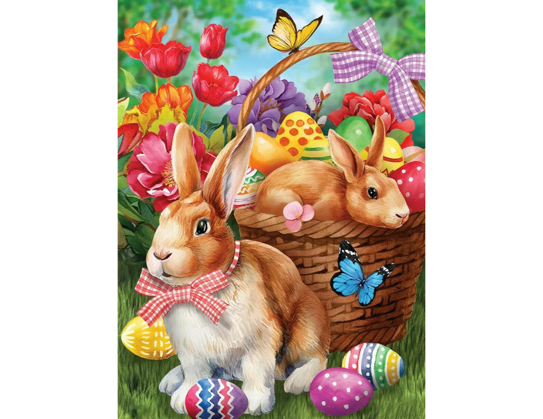 Puzzles for Adults 500 Piece,Easter Bunny and Eggs Puzzle,Wooden Puzzle (Easter Bunny and Eggs, 500 Piece)