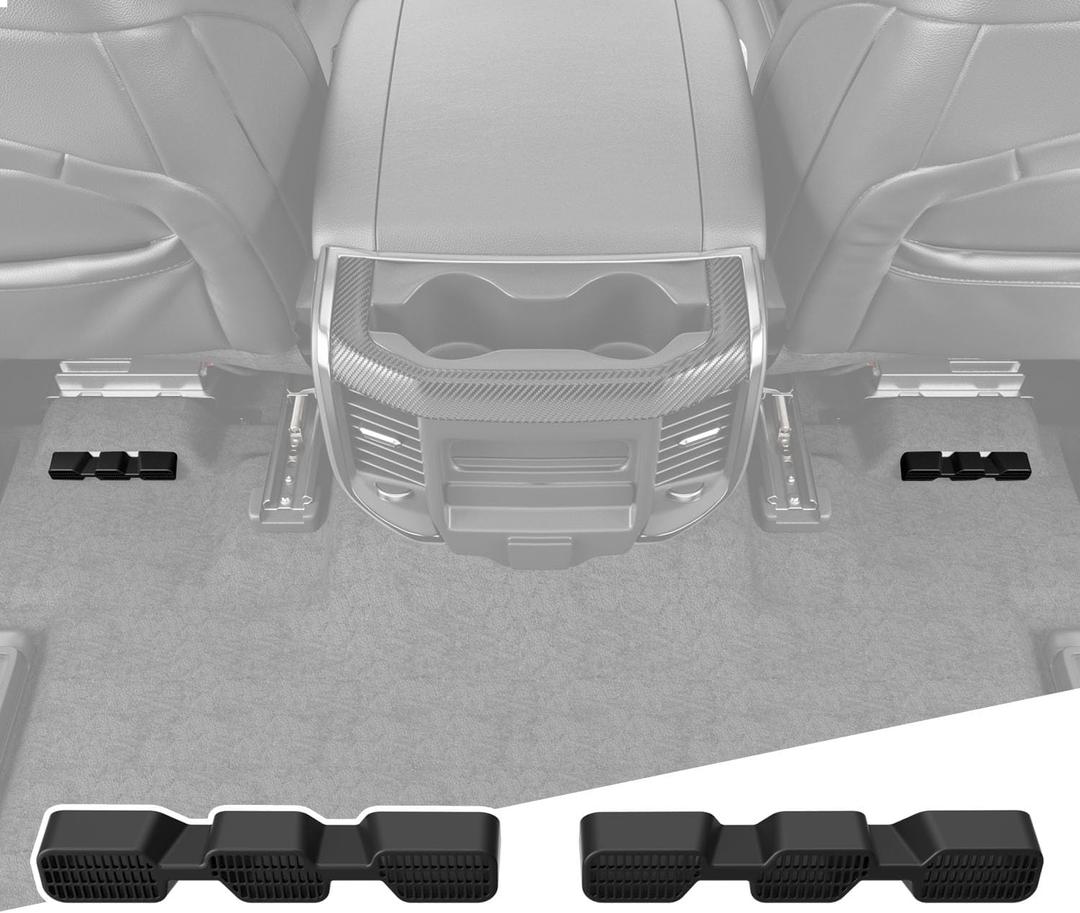 2PCS Under Seat Vent Deflectors Compatible with 2019-2025 Dodge Ram 1500 Under Seat Air Outlet Trim Air Vent Extension Replacement for 2019-2025 Dodge Ram 1500 Accessories