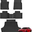Auxko All Weather Floor Mats Cargo Mat Fit for Toyota Camry 2025 2026 Include Hybrid LE/SE/XLE/XSE TPE Liners Camry Accessories All Season Guard Odorless Anti-Slip Floor Mats Cargo Liner Black