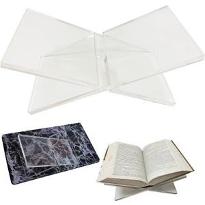 Acrylic Book Stand Holder Thick Open Book Display Stand (Clear, Thickness:8mm)