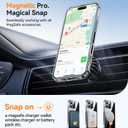 CANSHN Clear Magnetic Compatible with iPhone 16 Pro Max Case [Compatible with Magsafe] [Not Yellowing] Slim Thin Shockproof Protective Bumper Phone Case Cover 6.9 Inch - Clear