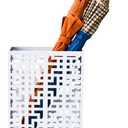 Umbrella Holder Stand for Entryway, Square Metal Umbrella Rack, Freestanding Rectangular Hollow Rack for Home Office, 16 x 10 x 5 Inch, White