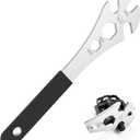 Bike Pedal Wrench, Cr-V Steel Super Hard Bicycle Pedals Removal Tool, Bicycle Pedal Wrench with Rubber Grip for Road Mountain E-Bike
