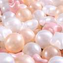 Realhaha Ball Pit Balls 50 100 200 500, Star Shapes for Babies Kids Playpen Plastic Balls for Babies Ball Pool Puppy Playballs