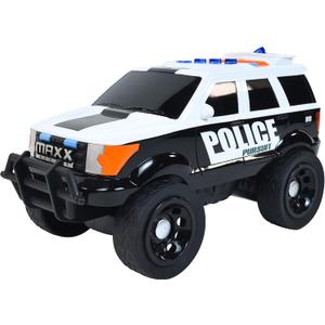 Sunny Days Entertainment Maxx Action 12 Large Police Car Toy  Siren Sounds and Bright Lights | Motorized Drive and Soft Grip Tires | Rescue SUV Patrol Vehicle for Kids 3-8