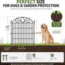 10 Panels No Dig Decorative Garden Fence Panel 28" H X 19.6' L Rustproof Metal Dog Fence Outdoor for Yard, Animal Barrier Fence for Pet, Garden Border, Patio, Flower Beds| Temporary Fencing