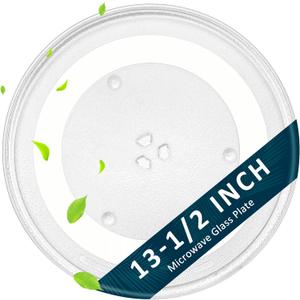 Microwave Glass Plate 13.5 inch F06015Q00AP Replacement for Pana-Sonic Frig-idaire G-E, 13.5 inch Microwave Glass Turntable Plate Replace 5304464116 A06014T00AP WB49X10114 5304509621 by Fetechmate