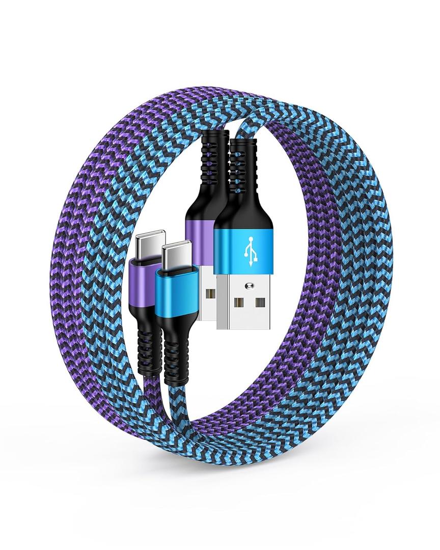 Charger Cord USB C Fast Charging Cable 10ft Long USB A to Type C Power Wire for Samsung S26 S25 Edge S24 Ultra Z Fold7 Flip7 A17 A11 Pixel 10 Pro XL Apple iPhone 17e 17 Air 16e 16 Pro Max 16 Plus 15
