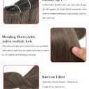 30 Inch Brown Mix Blonde Hair Extensions Sew in Bundles Synthetic Hair Weft 200g Long Straight Hair Extensions for Thin Hair