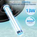 Three seconds Bio Pressure Pond Filter with 13W Cleaning Light, 1840GPH/7000L Koi Pond Filter, Pond Filters for Outdoor Ponds Ornamental Pond up to 2000 Gallons or Fish Pond up to 1000 Gallons