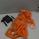 Flacchi Solar Halloween Decorations Outdoor String Lights - 10 Ft 160 LED Plastic Chain String Lights with Waterproof, 8 Lighting Modes Function US Patent Product (Orange)