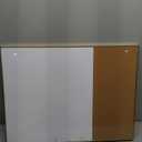 ARCOBIS Dry Erase Cork Board Combo, 24"X18" Bulletin White Board for Wall, Magnetic Corkboard Whiteboard Combination, Vision Board for Office, Home, School Gold Frame