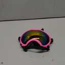 Flantor Dog Goggles for Large Dogs, UV Wind Dust Fog Protection, Soft Frame Adjustable Dog Sunglasses, Summer Driving & Winter Snow Eyewear, Pet Glasses with Elastic Strap (Pink with Colored Lens)