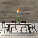 TIMBERCHiC 100% Real Textured Barnwood Planks for Walls - Peel-and-Stick Panels for Interior Decor - DIY Accent Panels (4" Wide - 10 Sq. Ft, Weathered Gray)