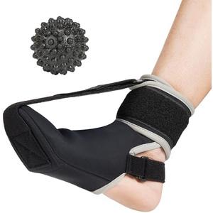 Plantar Fasciitis Night Splint Sock with Massage Balls - Lightweight, Durable & Easy to Clean Foot Brace for Man and Women, Plantar Fasciitis Relief Splints Sock for Heel Pain, Achilles Tendonitis, Foot Drop Best Mothers Day Gift, (M)