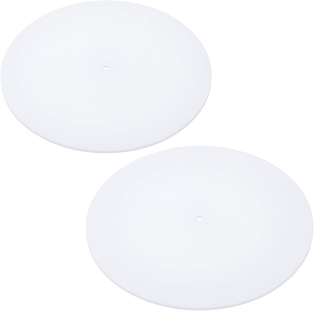 Retisee 2 Pcs Round Lamp Shade Diffuser 11.5" Diameter with 3/8" Center Hole White Acrylic Disc Lamp Diffuser for Drum Style Lampshades Pendants Softening Light, Fits 12-14" Openings