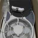 Comfort Zone Window Fan for Bedroom, 9 inch 3 Speed Dual Fans with Auto-Locking Expanders, 3 Modes (Cool, Circulate, Exhaust), Remote Control, Fabric Cover plus Bug Screen, White