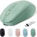 Bluetooth Wireless Mouse USBC for Mac Book Pro/Laptop/Computer, Silent Rechargeable Wireless Mouse Compatible with Macbook Air/iMac/Surface Pro 3-in-1 Connection (BT5.2/3.0, 2.4G USB A, Type-C)