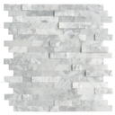 SUNWINGS 5-Sheet Peel and Stick Mosaic Natural 3D Stone Self Adhesive Marble Tiles, 11.5" x 10.7" Stick on Backsplash for Kitchen Bathroom Fireplace Vanity, Mixed Gray