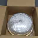 Cargifak 12" Flush Mount Ceiling Light, Farmhouse Style, Hammered Glass, Brass Gold, for Living Room, Bedroom, Dining – CKCL4822-2W-HGBB