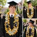 Class of 2026 Graduation Leis with Money Gift Set, 2 pcs Candy Lei Graduation Cash Holder,Personalized Graduation Gifts Money Leis with Photo Frame Congrats Grads Gift Idea for Graduate Party Supplies-Gold Black