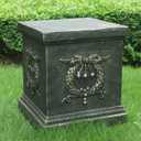 GENUINQ Garden Ear of Wheat Pedestal Statue Outdoor Base Decorative Sculpture Garden Flower Pot Side Table Yard Patio Deck Home Hallway Sculpture