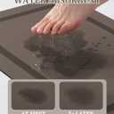 chakme Bathroom Mat Rugs 30x17, Ultra Thin Magic Mat Bath Rug Non Slip Bath Rugs Quick Dry Absorbent Bath Mats for Bathroom Floor, (Brown, 30"x17") (1'5" x 2'6" (Rectangular))