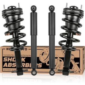 KUIPERAUTO 911533 139104 4PCS Front and Rear Complete Struts Coil Springs and Shock Absorbers Assembly Compatible for Chevrolet Suburban Tahoe Avalanche 2007-2013 /Compatible for GMC Yukon 2015-2016