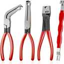 4 Pieces Electrical Disconnect Pliers Kit for Cars, Automotive Electrical Plug Connector Removal Tool and Connector Separator and Hose Clamp Pliers