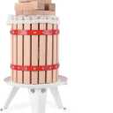 YUDA Upgraded 1.6 Gallon (6L) Manual Fruit Wine Press with 8 Blocks 100% Nature Oak, Cider Apple Grape Berries Crusher Juice Maker